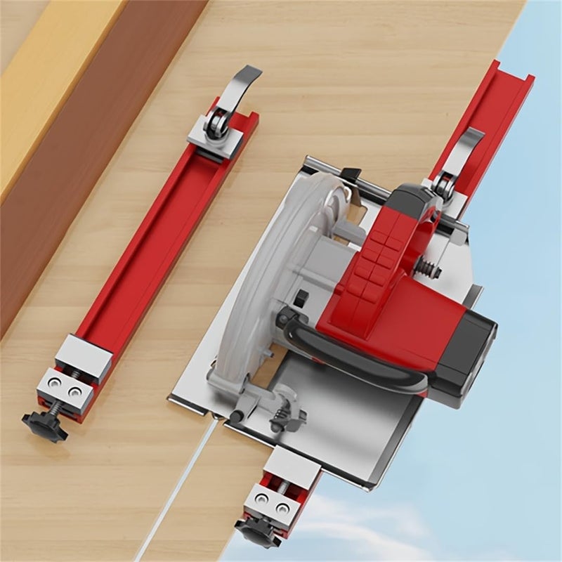 BVY Aluminum Alloy Circular Saw Guide Rail - Precision Aluminum Alloy Cutting Machine Base Guide for Precision Cutting and Milling Tasks (9.4 inch) - Image 1